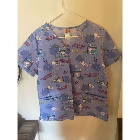 Peanuts Scrubs Top (SZ L) - Picture 1 of 3